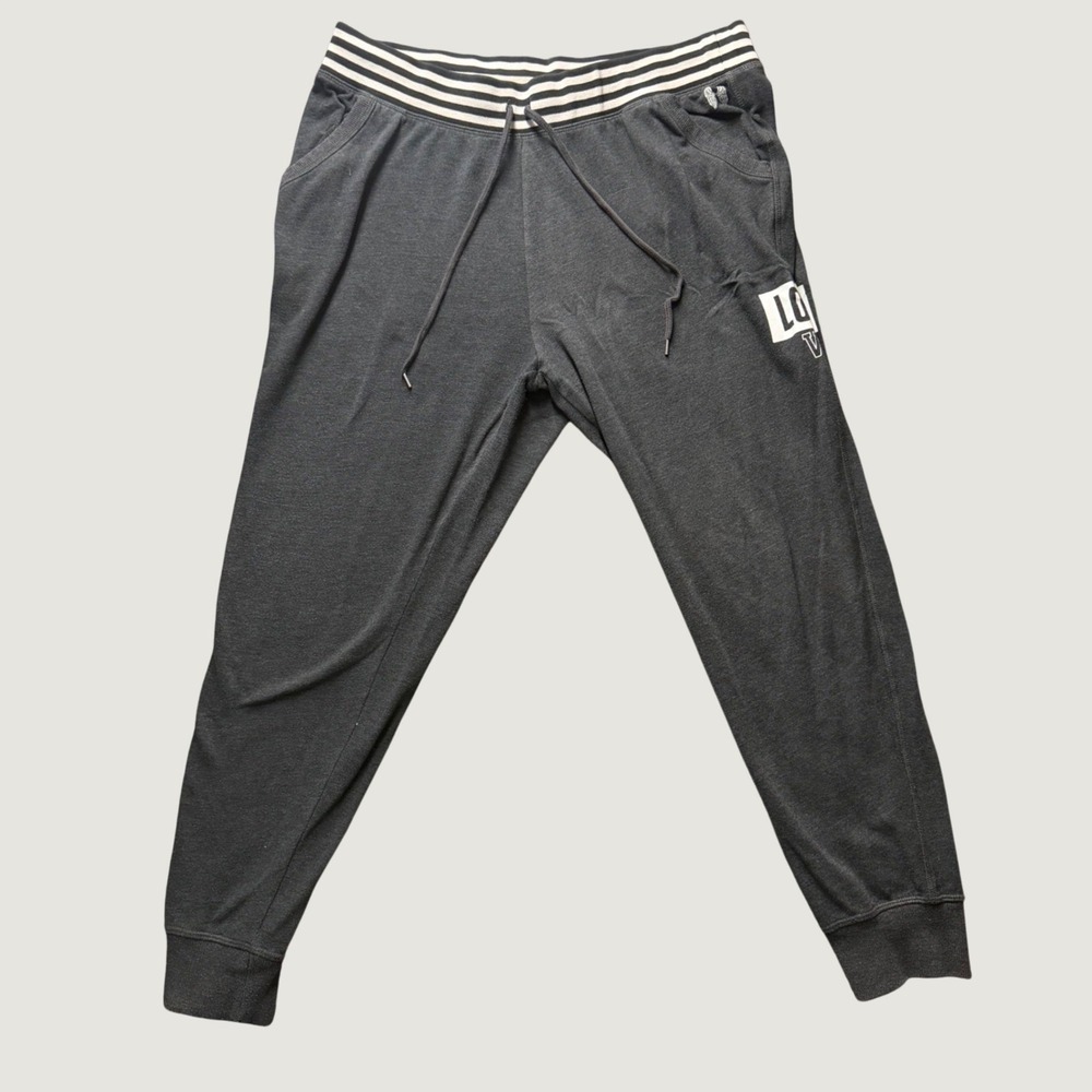 Victoria's Secret Joggers L Love VS Graphic Knit Relaxed Gray Sweatpants